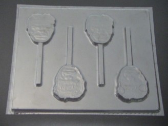 467sp Hunky Man Face II Chocolate Candy Lollipop Mold